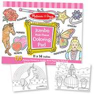 Jumbo coloring pad pink 11 x 14