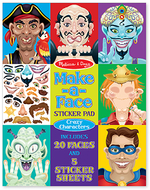 Make a face crazy characters  sticker pad