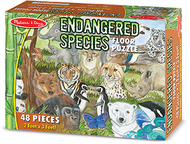 Endangered species floor puzzle  48 pcs