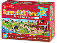 Search & find sunny hill farm floor  puzzle 48 pcs