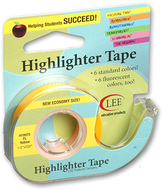 Removable fluorescent yellow  highlighter tape