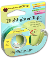 Removable highlighter tape  fluorscent green