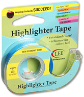 Removable highlighter tape  fluorscent blue