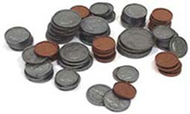 Treasury coin assortment 460/pk  set plastic realistic