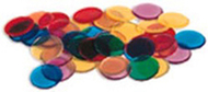 Transparent counters 250-pk 3/4 6  colors