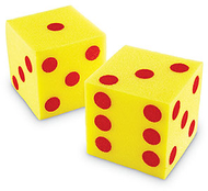 Giant soft cubes dot 2pk 5in square