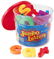 Jumbo magnetic letters 40/pk  lowercase 2-1/2 bucket