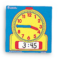 Write-on/wipe-off clocks 10/pk  student 4-1/2 square