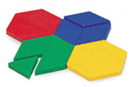 Pattern blocks mini-set 100/pk  5cm plastic