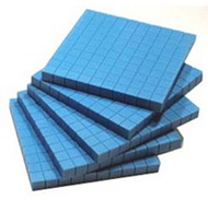 Base ten flats plastic blue 10/pk  1x10x10cm