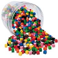 Centimeter cubes 500-pk 10 colors  in storage tub