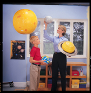 Inflatable solar system  demonstration set