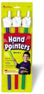 Hand pointers 3-set assorted colors