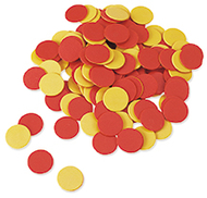 Two color counters red and yellow  set of 200
