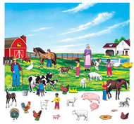Farm set 6in figures with unmounted  background