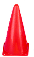 Safety cone 9 inch with base