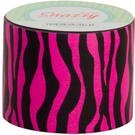 Snazzy tape black & pink zebra  stripe