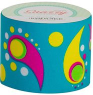 Snazzy tape paisley on turquoise