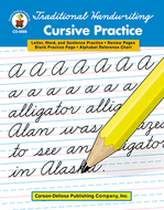 Traditional handwriting cursive  practice book