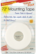 Remarkably removable magic mounting  tape tabs and chart mounts 1x72