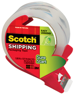 Scotch sure start shipping packing  tape with dispenser 1.88 x 38.2 yd
