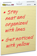 Post-it self-stick easel pads 2/pk  yellow lined