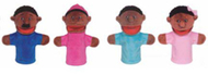 Family bigmouth puppets african  american family of 4