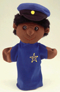 Puppets machine washable police  officer