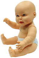 Large vinyl gender neutral  caucasian baby doll