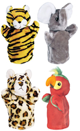 Zoo puppet set ii includes elephant  tiger parrot and leopard