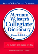 Merriam websters collegiate  dictionary 11th ed laminated