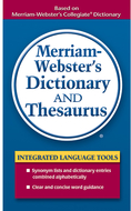 Merriam websters dictionary &  thesaurus paperback