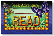 Seek adventure read incentive punch  cards