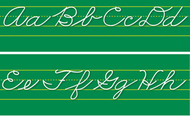 Alphabet lines traditional cursive