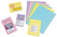 Array card stock pastel 100 sht 5  colors 8- 1/2 x 11