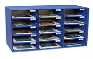 Mail box - 15 mail slots blue