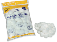 Craft fluffs white 100/bag