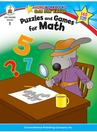 Puzzles & games for math home  workbook gr 1