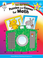 Puzzles & games for math home  workbook gr 2