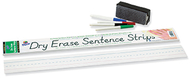 Dry erase sentence strips white 3 x  24