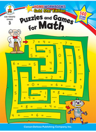 Puzzles & games for math home  workbook gr 3