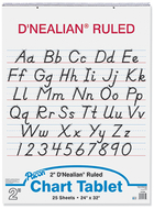 D nealian chart tablet cursive