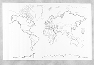 Giant world map 48in x 72in