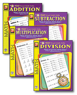 Easy timed math drills 4 book set