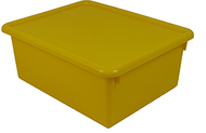 Stowaway yellow letter box with lid  13 x 10-1/2 x 5