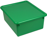 Stowaway green letter box with lid  13 x 10-1/2 x 5