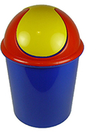 Small dome swing bin primary multi  color 11d x 17-1/4