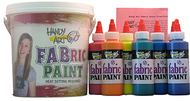 Handy art fabric paint bucket kit  9 - 4oz bottles