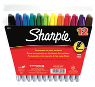 Sanford sharpie fine 12-color set  markers felt point