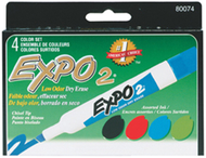 Marker expo 2 dry erase 4 color  chisel black red blue green